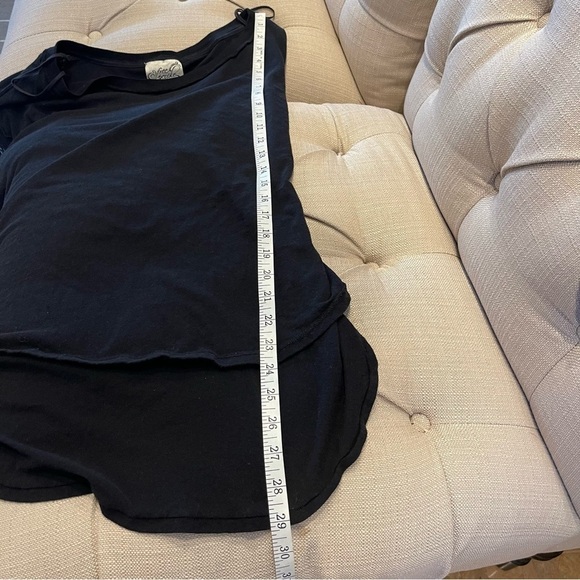 AP: Free People Black Long Sleeve Mesh / Ruffled Top Sz S.P - Picture 8 of 10